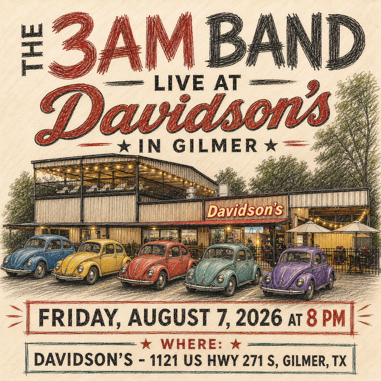 The 3am Band Live at Davidson's in Gilmer
